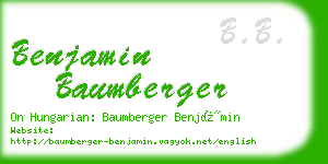 benjamin baumberger business card